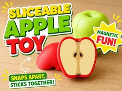 Sliceable magnetic apple toy - Free 3D Print Model