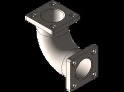90 degree exhaust pipe with flange