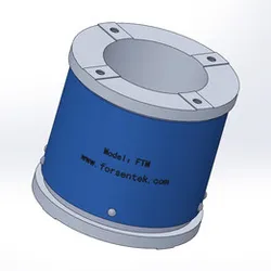 Hollow flange reaction torque transducer through hole torque sensor