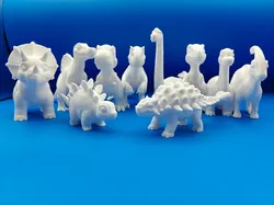 Cute Dino Squad Stylized Miniatures Prehistoric - Free 3D Print Model