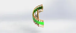 How to create spiral Staircase using Curve Driven Pattern in SOLIDWORKS 2016