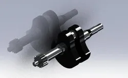How to model a Single cylinder crank shaft in simple steps