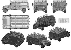 Hummer H1 (Scale 1/48) for 3D printing
