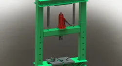 Hydraulic press from hydraulic car jack