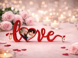 LOVE Script Photo Frame - Free 3D Print Model