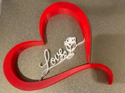 Valentines Day "LOVE" Script Stand - Free 3D Print Model