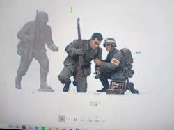 WWII Field Medical Scene Diorama 3D print model