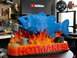 HotMakes Billy Bigmouth Bass - AI Generated - Free 3D Print Model