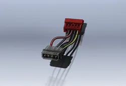 IDE-SATA power wire assembly with routes