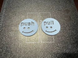Push Pull Door Sign - Free 3D Print Model