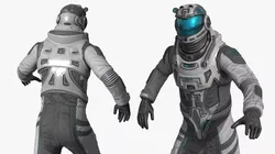 Running Futuristic Astronaut with Visor 3D model