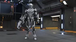 Sci-Fi Combat Robot Character with Weapon 3D model