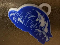 wave keychain - Free 3D Print Model