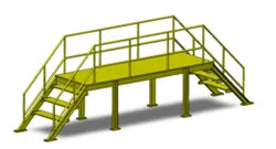 Industrial Stairs Design Weldment in Solidworks