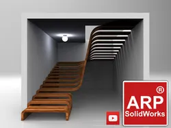 Inside wood staircase