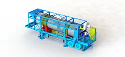 Dryer drum for mobile asphalt plant