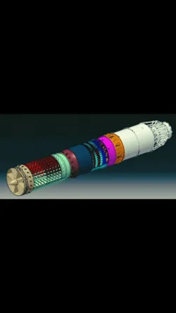 Jet Engine With Afterburner Model