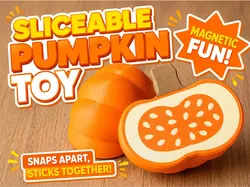 Sliceable magnetic pumpkin toy - Free 3D Print Model