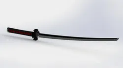 katana, Japanese sword (black blade)