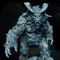 Yeti | Snow Ape Monstrosity | Arctic Frost Beast | DnD 5e STL Miniature | 32mm Resin