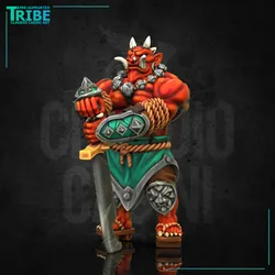 (0031 Colors) Male oni oriental samurai ronin barbarian with two hands sword
