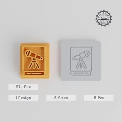 Astronomy Book Stamp Tile Set, 5 Motif Sizes, Perfect for Clay, Cookies & Fondant