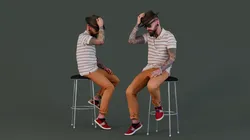 Bar Connoisseur - Tattooed Man with a Fedora