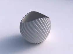 Bowl compressed 3 with extruded vertical lines 2 3D print model