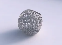 Bowl compressed 3 with twisted lattice tiles 3D print model