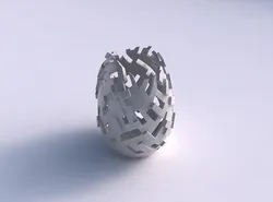 Bowl compressed with cuts and 3D print model