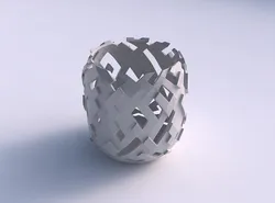 Bowl cylindrical with cuts and 3D print model