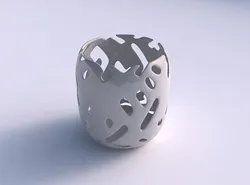 Bowl cylindrical with smooth cuts 3D print model