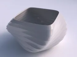 Bowl helix with curved horizontal sections 3D print model