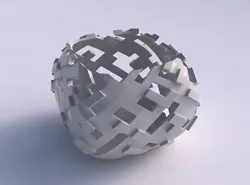Bowl semi-quadratic with cuts and 3D print model