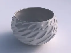 Bowl spheric twisted with bubbles 3D print model