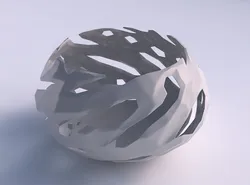 Bowl squeezed twisted with faceted cuts 3D print model