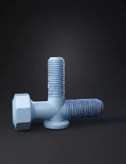 create a double sided bolt model with M6 on one side and M8 0 75 on t