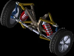 Double Wishbone Front Suspension & Steering Subsystem — SolidWorks