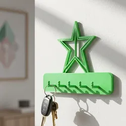 Modern Wall-Mounted Key Holder – Minimalist 3D Printable Entryway Organizer