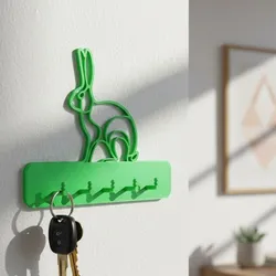 Modern Wall-Mounted Key Holder – Minimalist 3D Printable Entryway Organizer