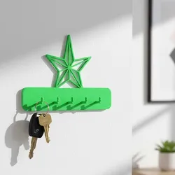 Modern Wall-Mounted Key Holder – Minimalist 3D Printable Entryway Organizer