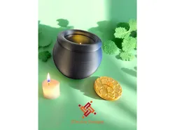 Pot of gold tea light holder