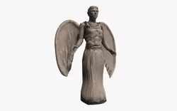 Stone angel statue Low-poly 3D model