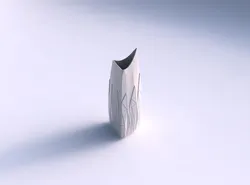 Vase curved tipping triangle 2 with partial random triangle p... 3D print model
