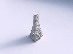Vase grounded triangle with diagonal grid lattice 3D print model