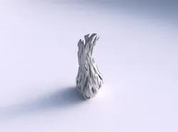 Vase puffy bent triangle with smooth cuts and 3D print model