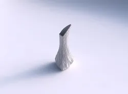 Vase puffy tappered triangle with chaotic plates 3D print model