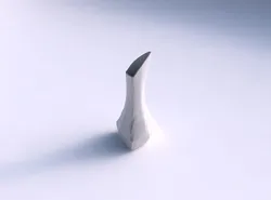Vase puffy tappered triangle with uniform polygons 3D print model