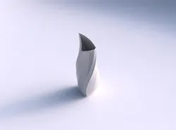 Vase tipped triangle with bands 3D print model