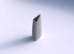 Vase tipped triangle with bent extruded lines 2 3D print model